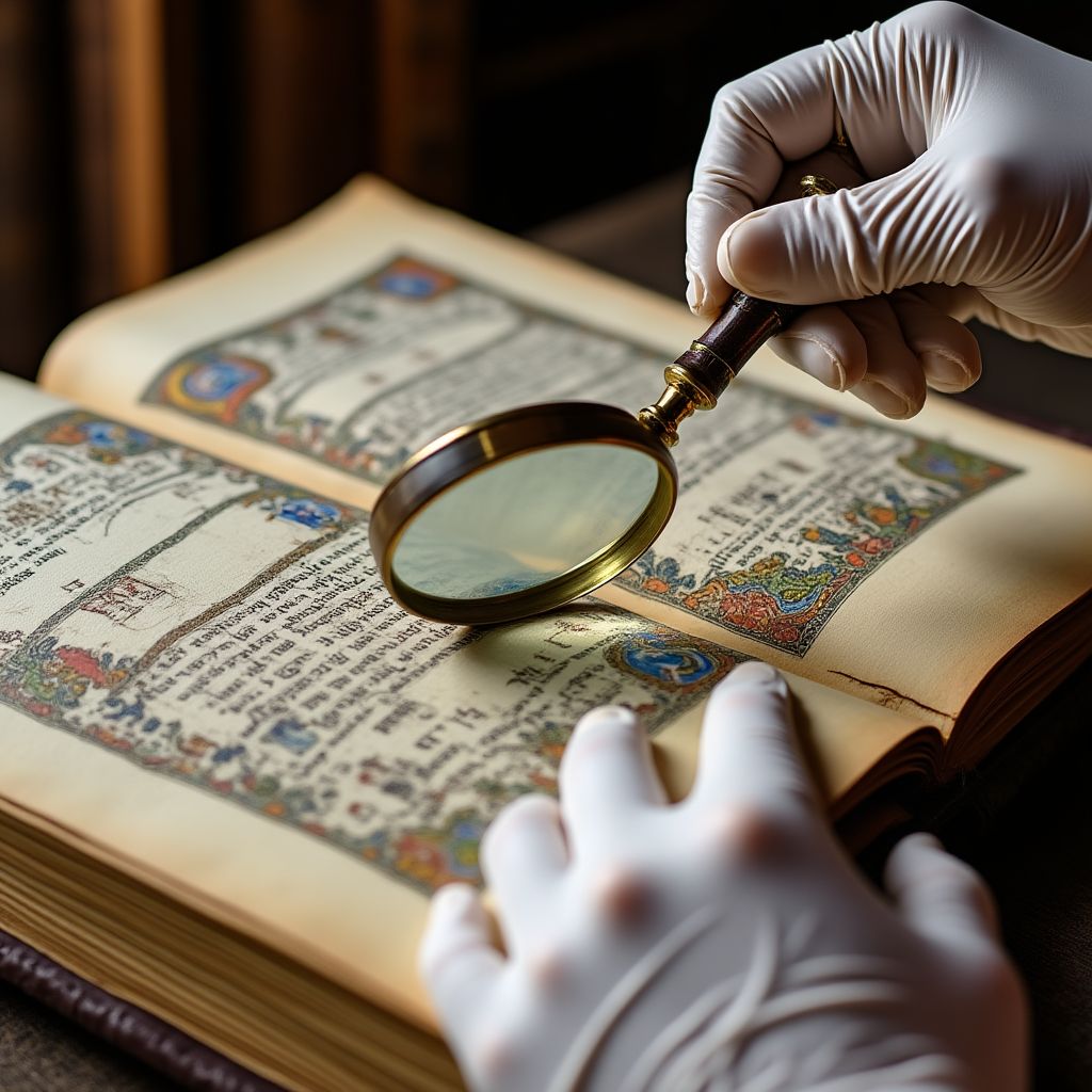 Manuscrit ancien en cours d'expertise