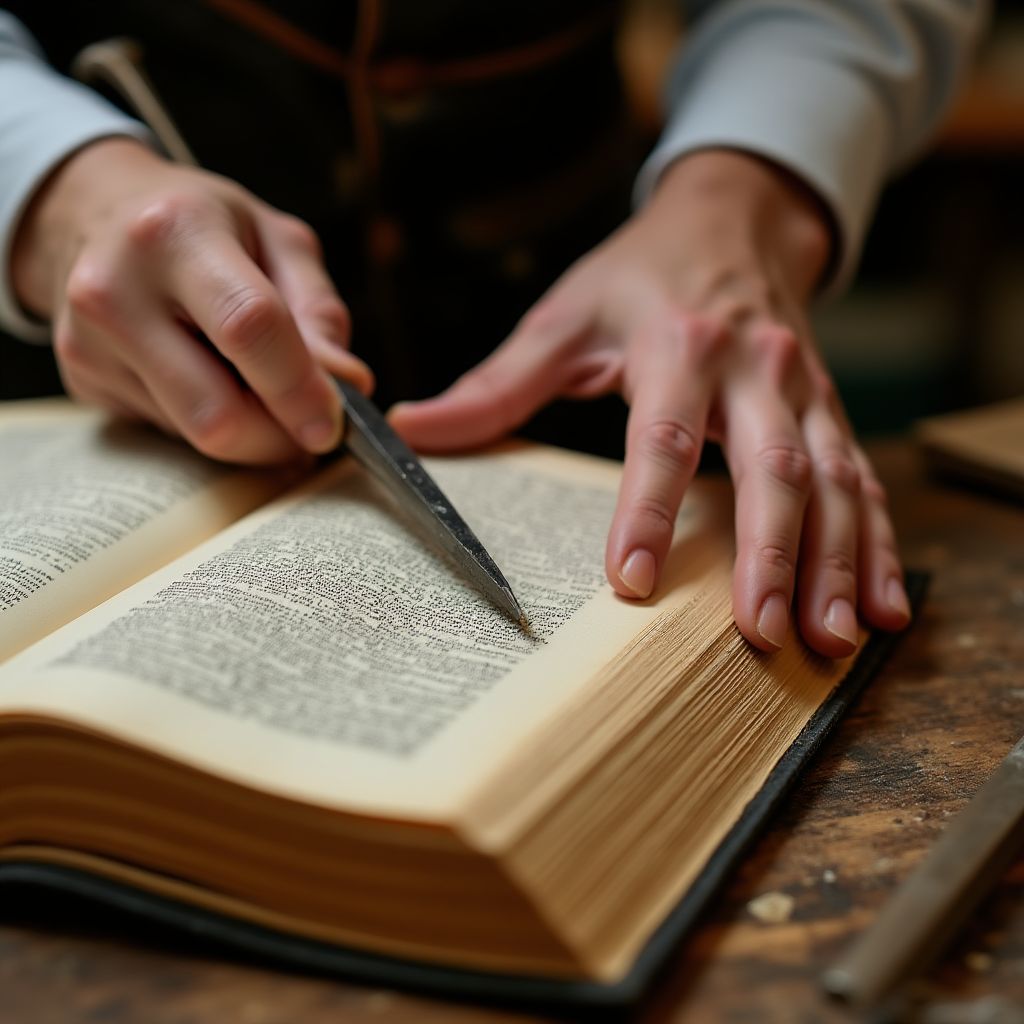 Atelier de restauration de livres