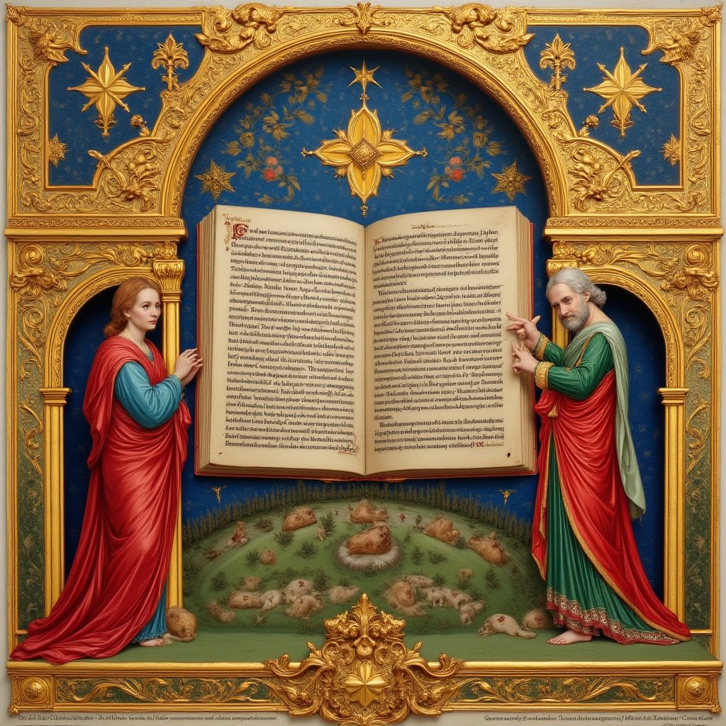 Manuscrit médiéval enluminé