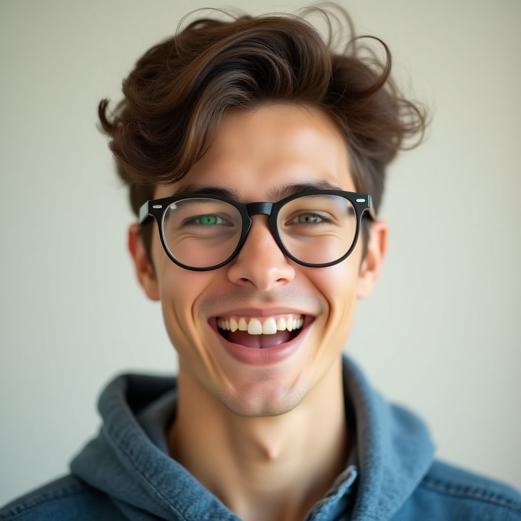 Portrait d'un jeune client